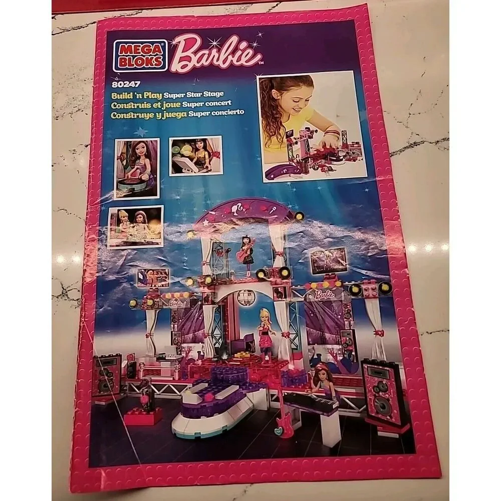 Mega Blocks Barbie‎ Build 'n Play Super Star Stage 80247 +80212 80224 80202